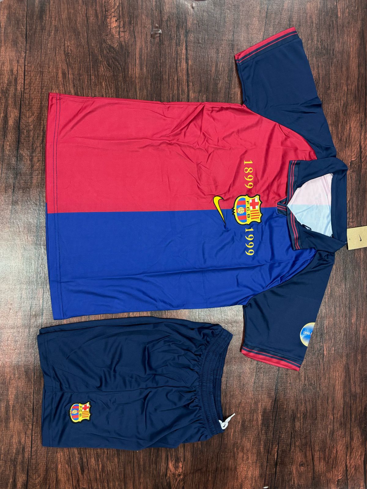 Vintage Nike Barcelona Centenary Retro Home Jersey with Shorts