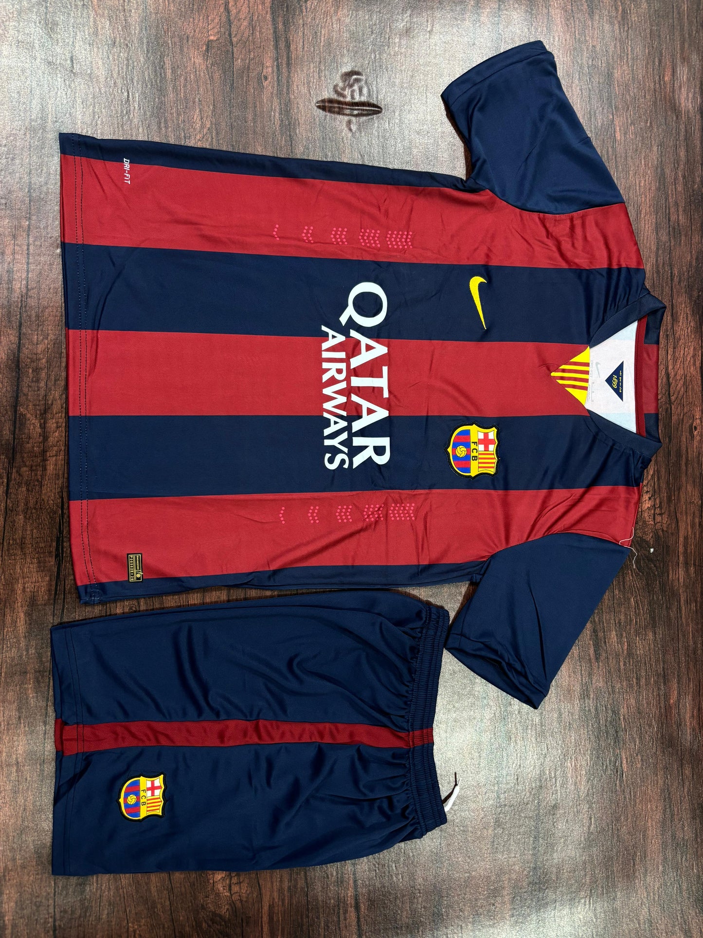 F.C. Barcelona 2014-15 Retro Home Jersey with Shorts