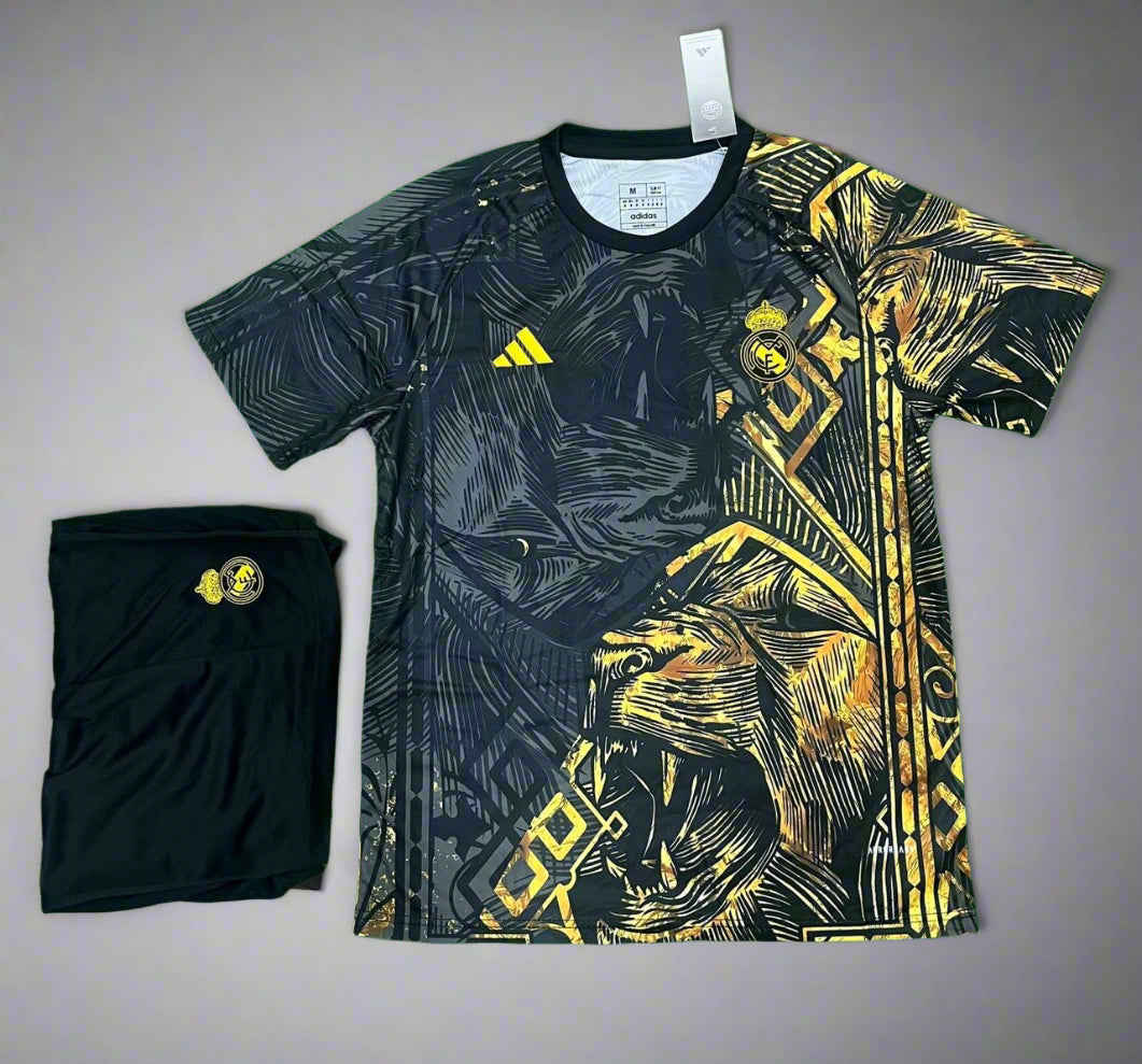 Real Madrid Golden Lion 24/25 Football Jersey with Shorts
