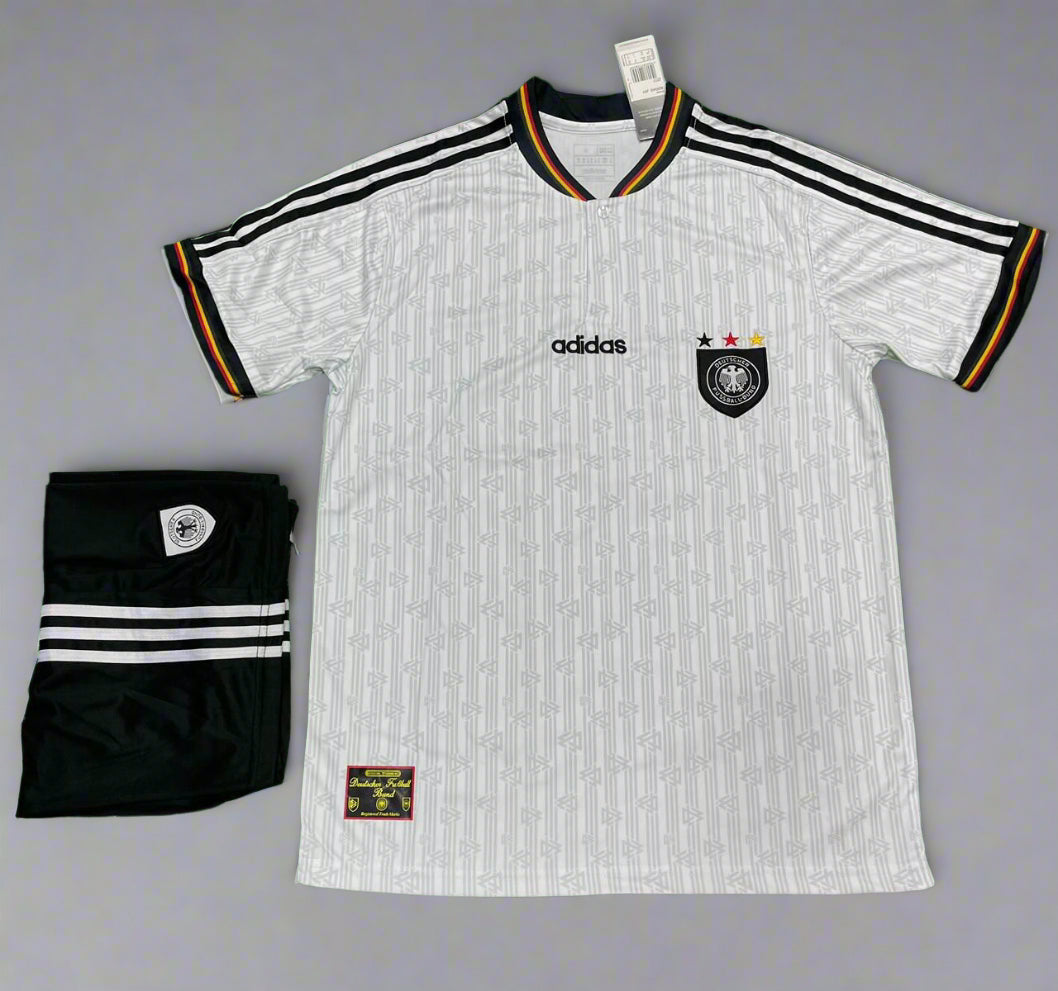 Germany Home 1996/98 Premium Quality Retro Jersey with Shorts
