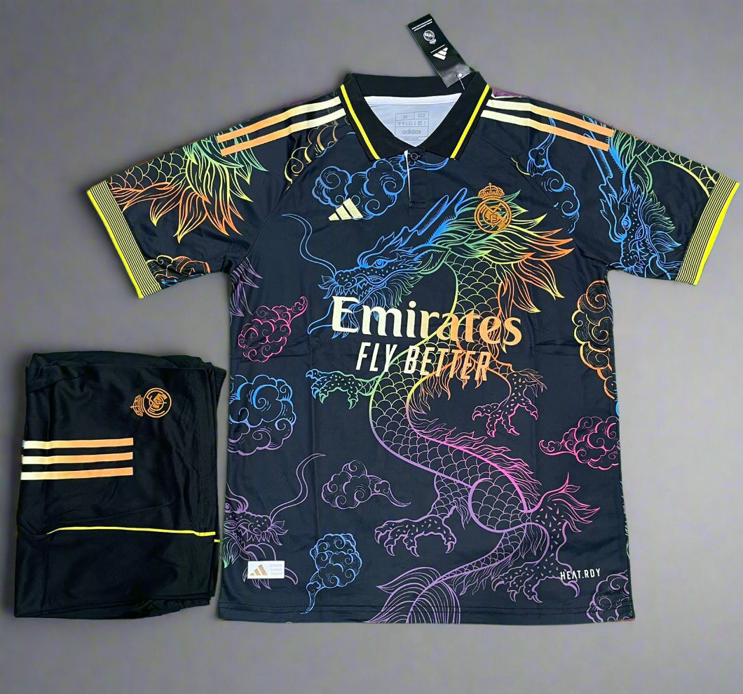 Real Madrid Multi-Color Special Dragon Edition Jersey with Shorts