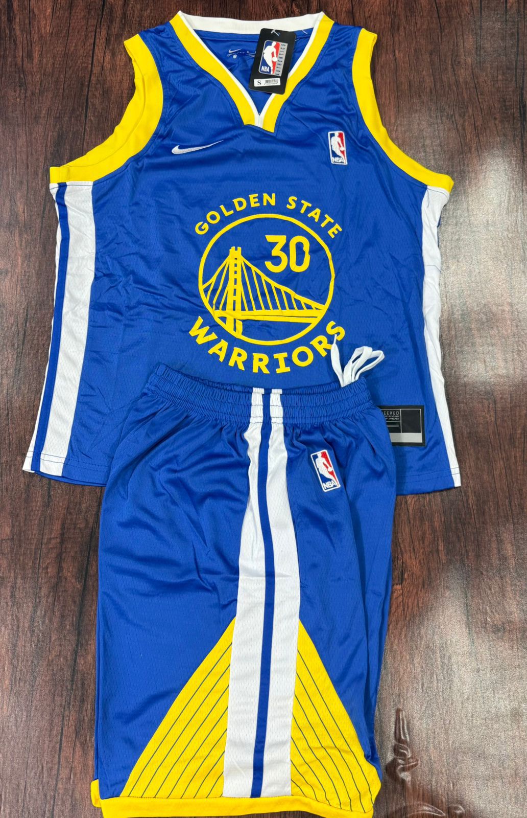Golden State Warriors Blue Replica Basketball Jersey with Shorts