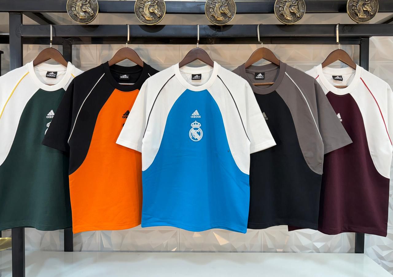 Real Madrid Oversized 100% Cotton Embroidered Unisex T-Shirt