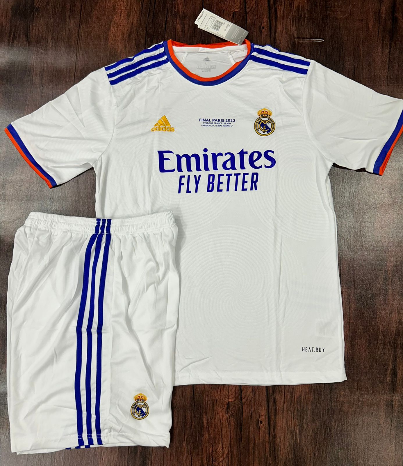 Real Madrid Final Paris 2022 Edition Retro Jersey with Shorts