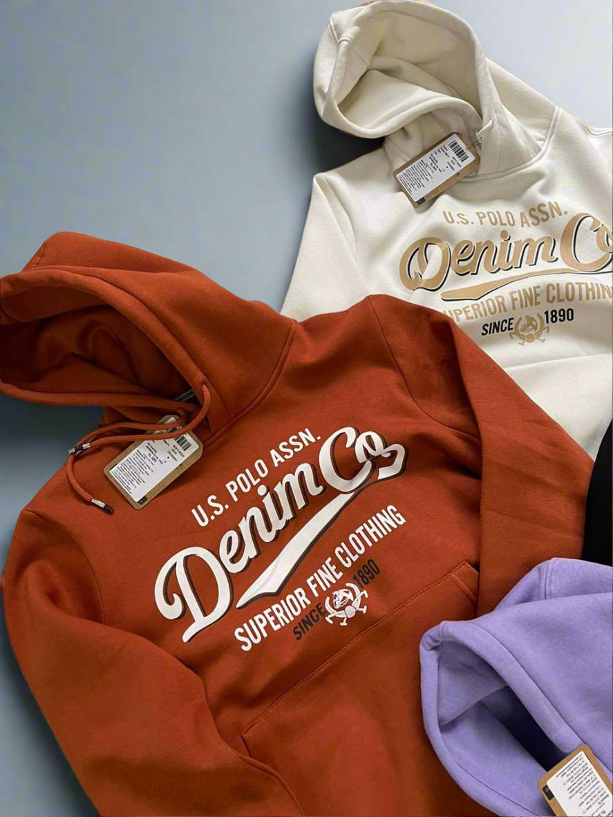 U.S Polo Three Thread Unisex Cotton Hoodie