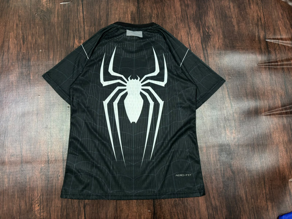 F.C. Barcelona x Spider-Man "Black Symbiote / Venom" 26/27 Player Version Authentic Jersey without Shorts