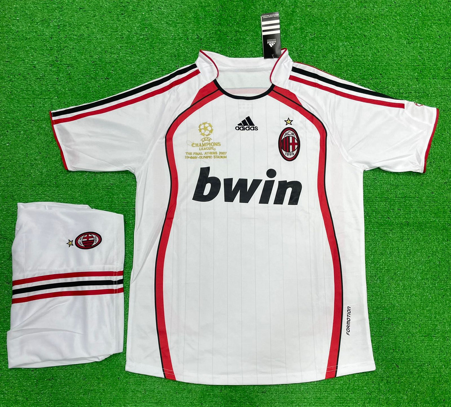 AC Milan Champions League The Final Athens 2007 Retro Away Jersey with Shorts