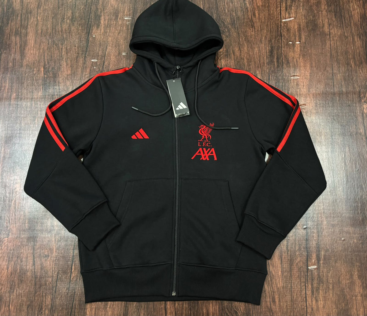 Adidas Originals Liverpool Anthem Unisex Cotton Fleece Zipper Hoodie