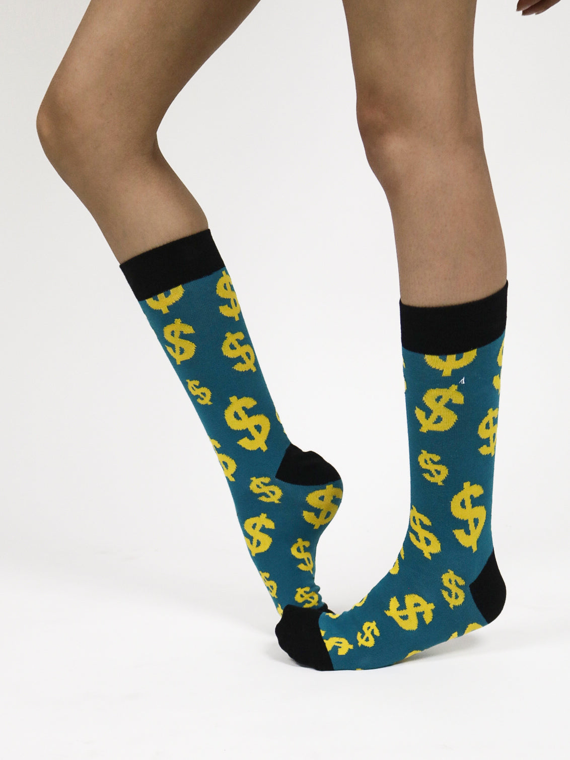 Dollar Unisex Crew Socks (Turquoise)