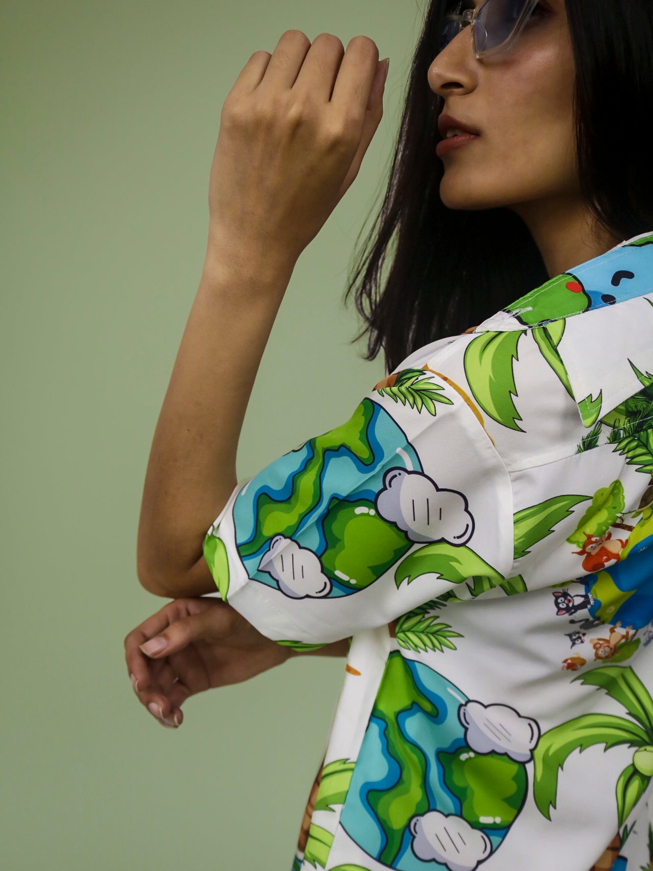 Earth Edition Summer Cool Half Sleeve 100% Rayon Printed Unisex Shirt
