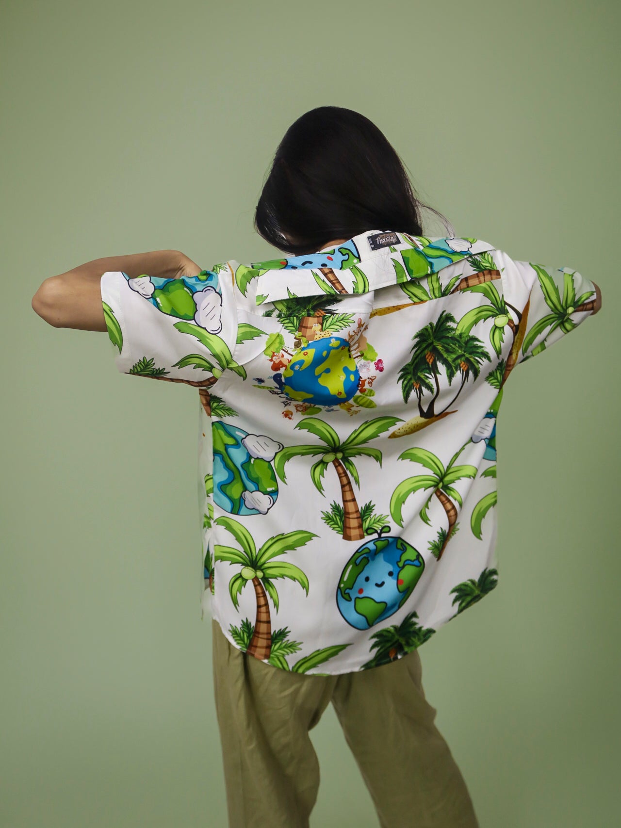 Earth Edition Summer Cool Half Sleeve 100% Rayon Printed Unisex Shirt