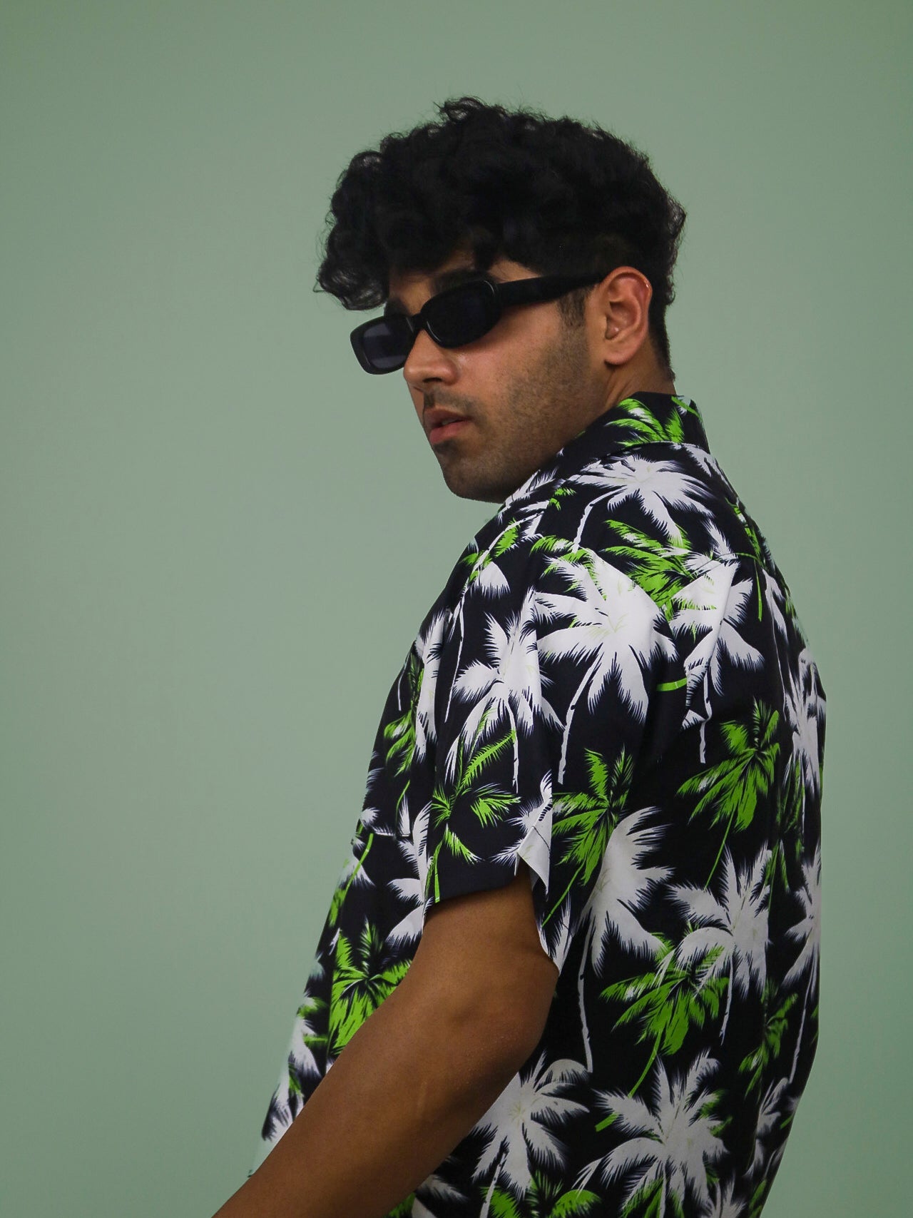 Hemp Leaf Summer Cool Half Sleeve 100% Rayon Printed Unisex Shirt