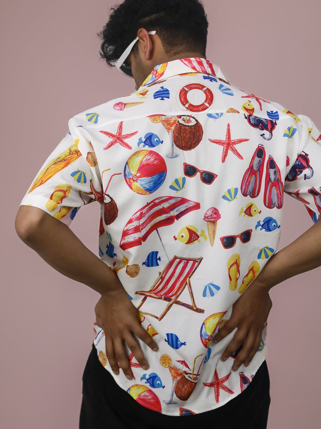 Beach Edition Summer Cool Half Sleeve 100% Rayon Printed Unisex Shirt