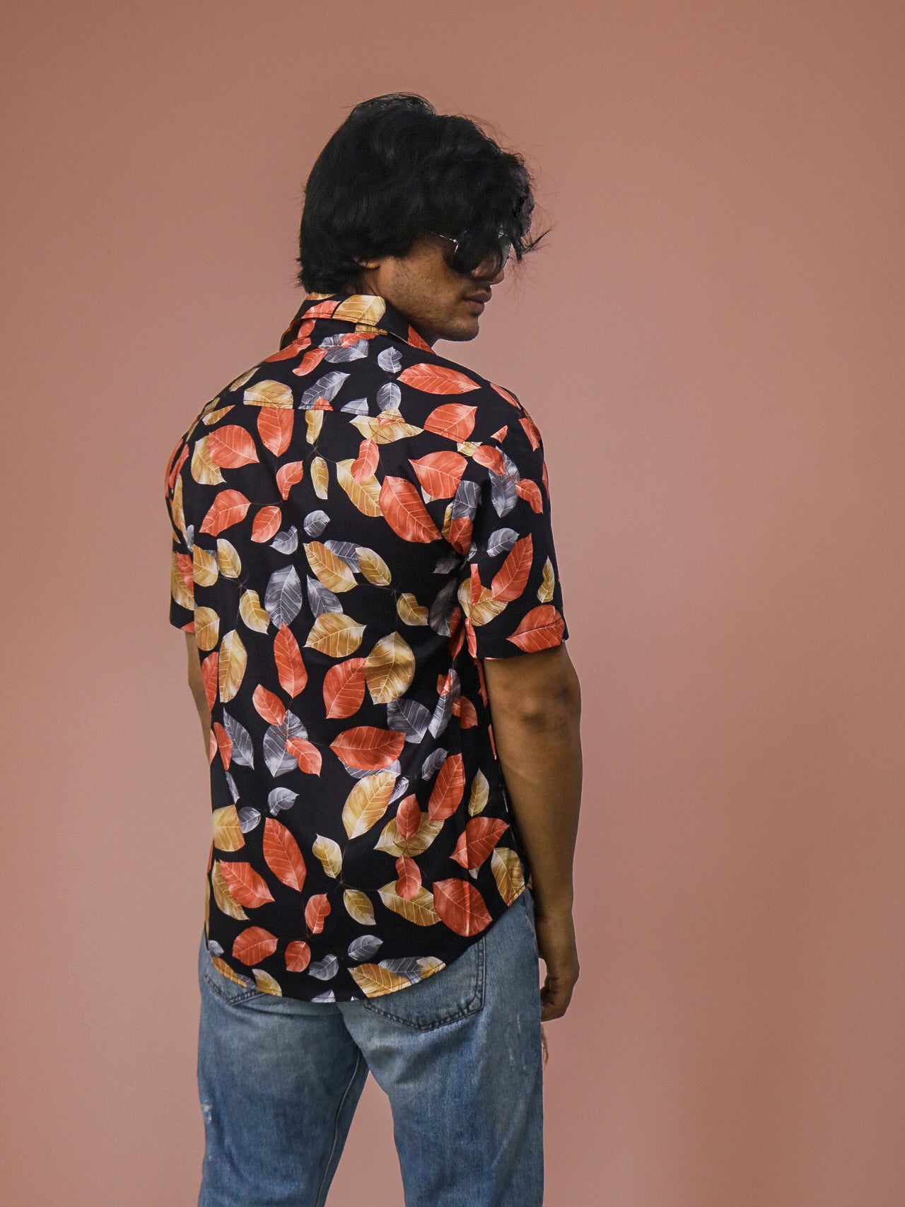 Autumn Leaf Summer Cool Half Sleeve 100% Rayon Printed Unisex Shirt