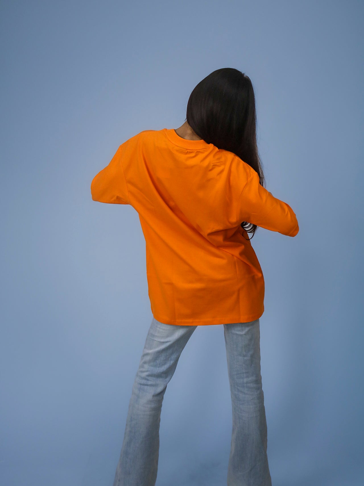 Red Bull Fly Oversized 100% Cotton Carrot Orange Solid Unisex T-Shirt