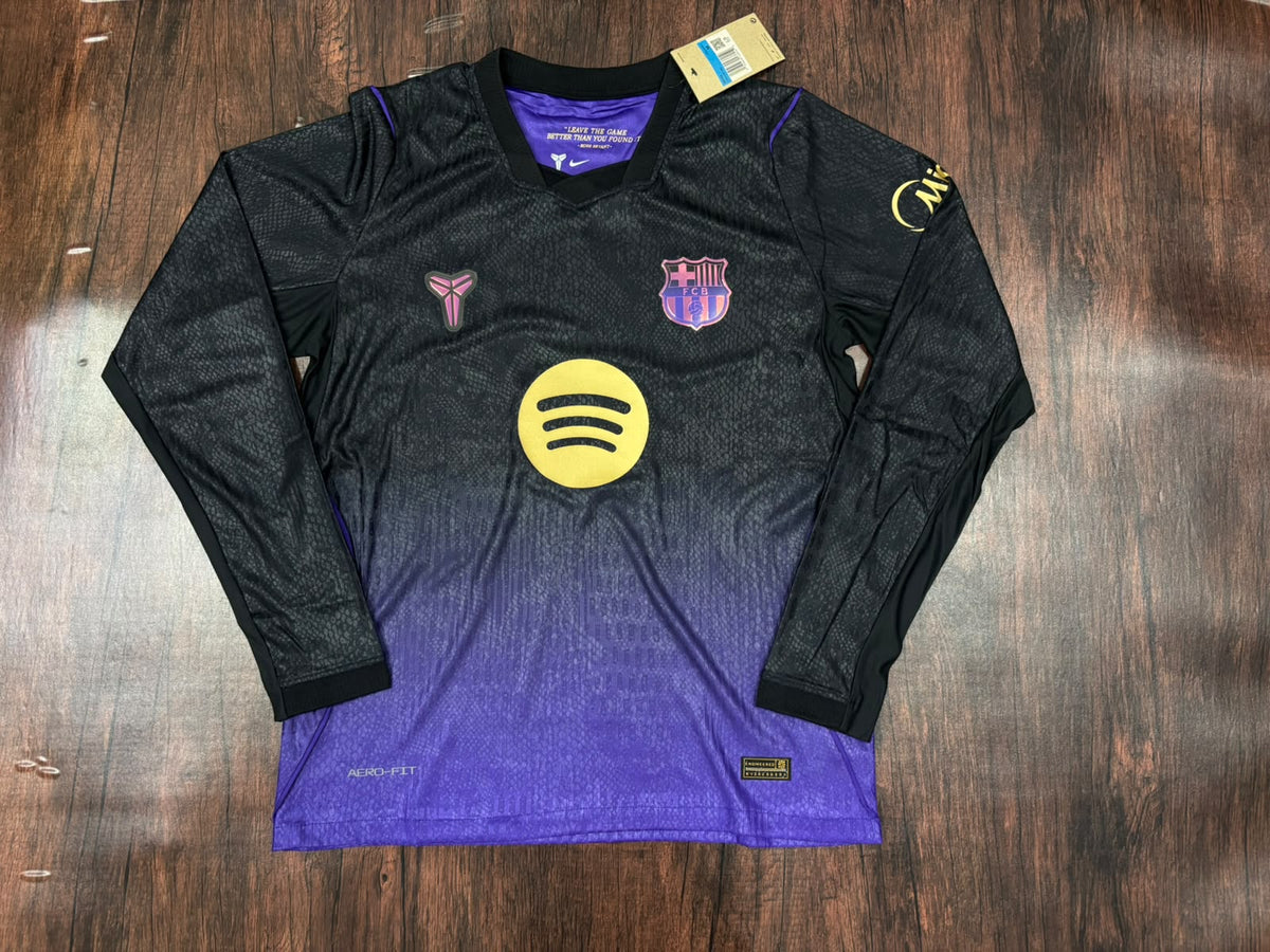 F. C. Barcelona x Kobe Bryant 26/27 Away Player Version Authentic Long Sleeve Jersey without Shorts