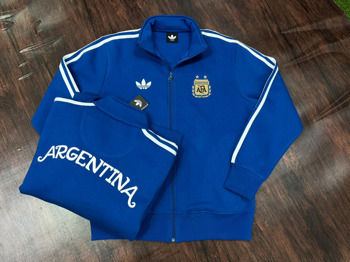 Adidas Argentina Originals Track Top Unisex Cotton Fleece Zipper