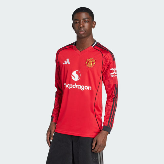 Manchester United 25/26 Long Sleeve Home Jersey without Shorts