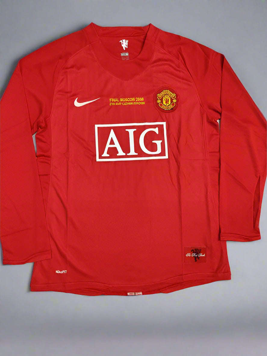 Manchester United Final Moscow 2008 21st May-LUZHNIKI Premium Quality STADIUM Edition Full Sleeves Jersey without Shorts