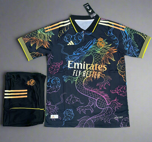Real Madrid Multi-Color Special Dragon Edition Jersey with Shorts