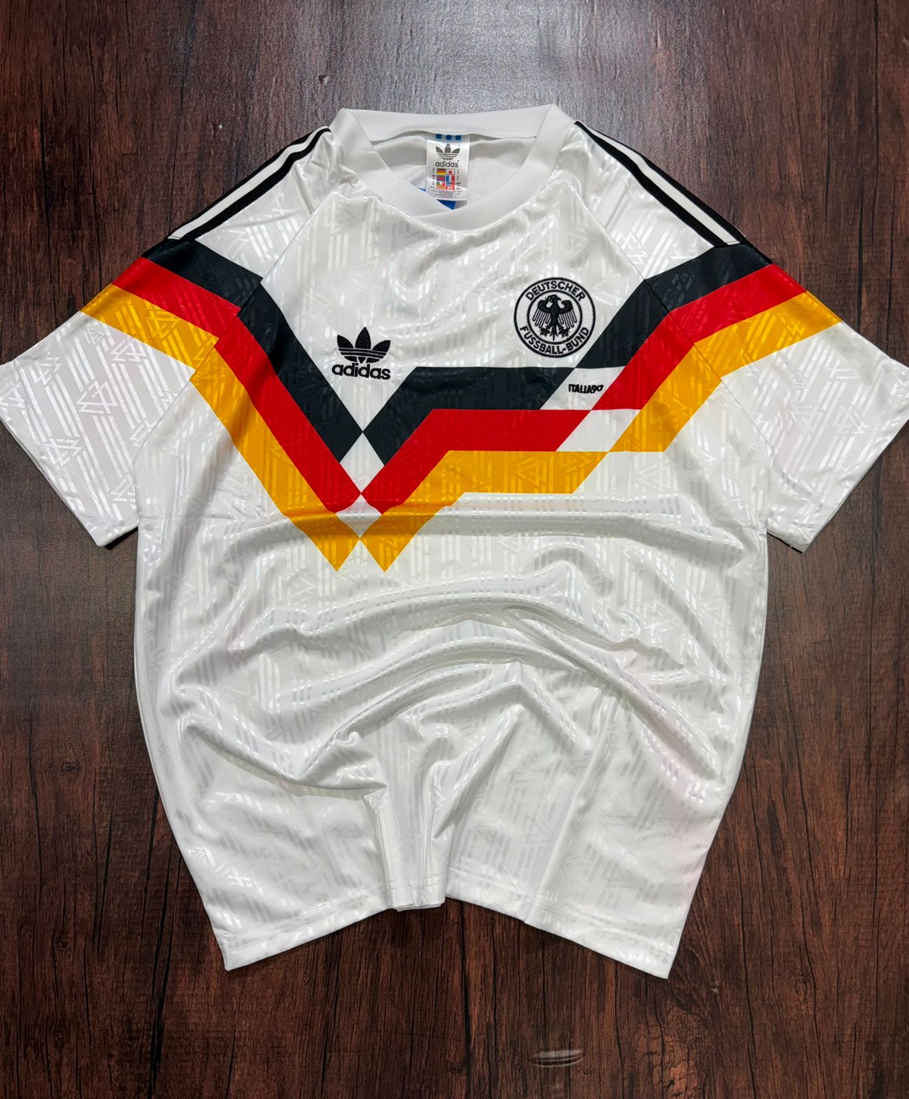 Germany 1990 World Cup Home Player Edition Retro Home Jersey without Shorts