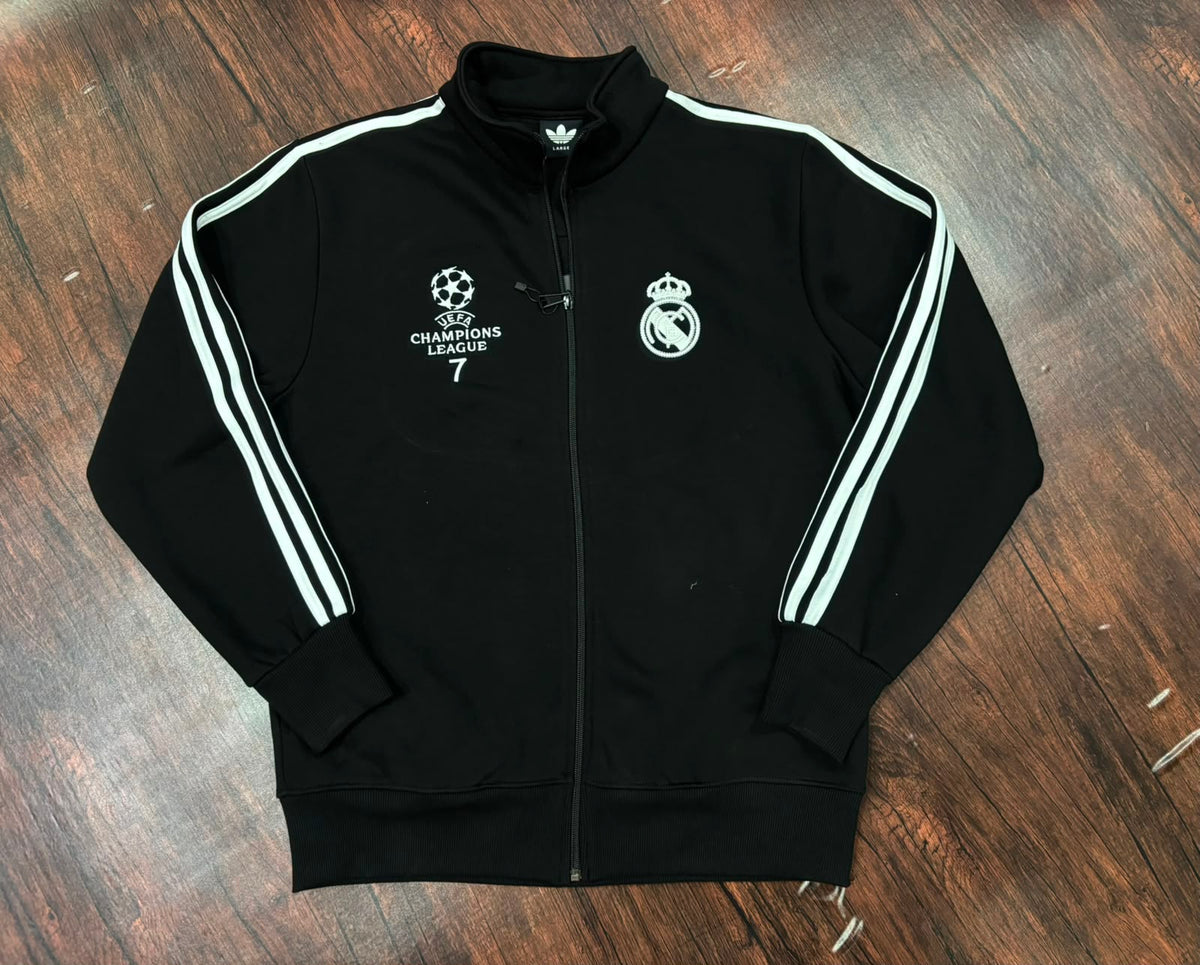 Adidas Real Madrid 2014 - 2015 UEFA Champions League Training Cotton Fleece Zipper
