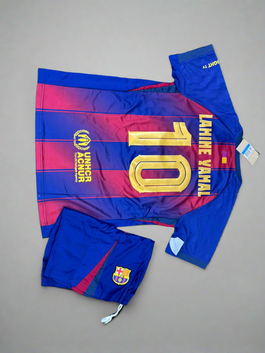 F. C. Barcelona 25/26 Lamine Yamal Premium Quality Home Jersey with Shorts
