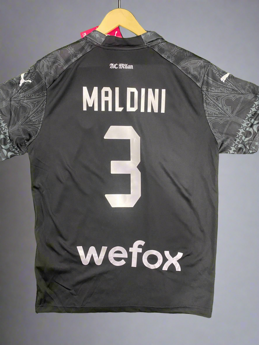 Authentic Jersey AC MILAN X PLEASURES 2023/24 Maldini – Dark Version with Shorts