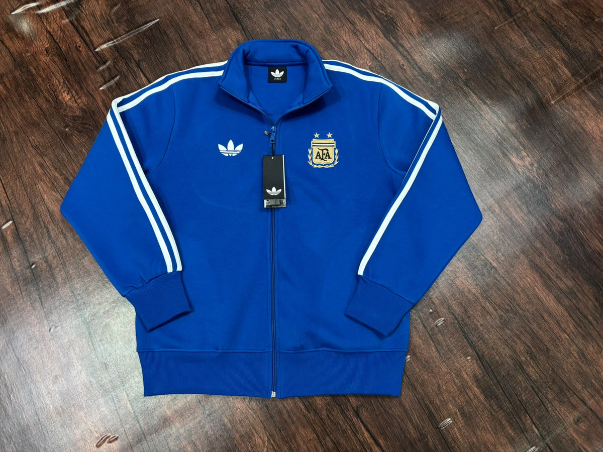 Adidas Argentina Originals Track Top Unisex Cotton Fleece Zipper