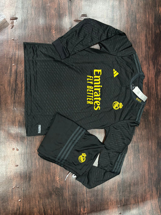 Real Madrid 23/24 Third Long Sleeve Jersey with Shorts