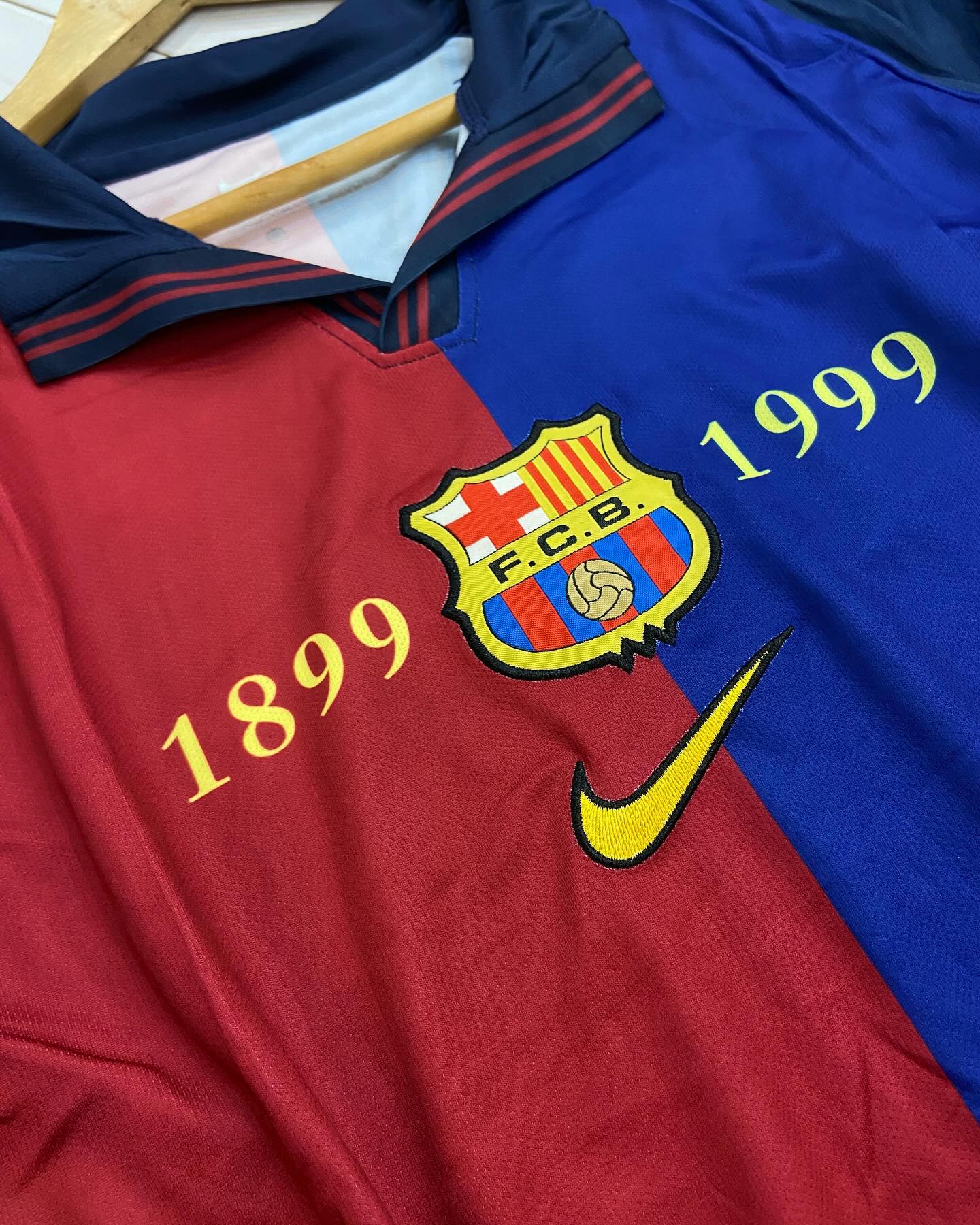Vintage Nike Barcelona Centenary Retro Home Jersey with Shorts