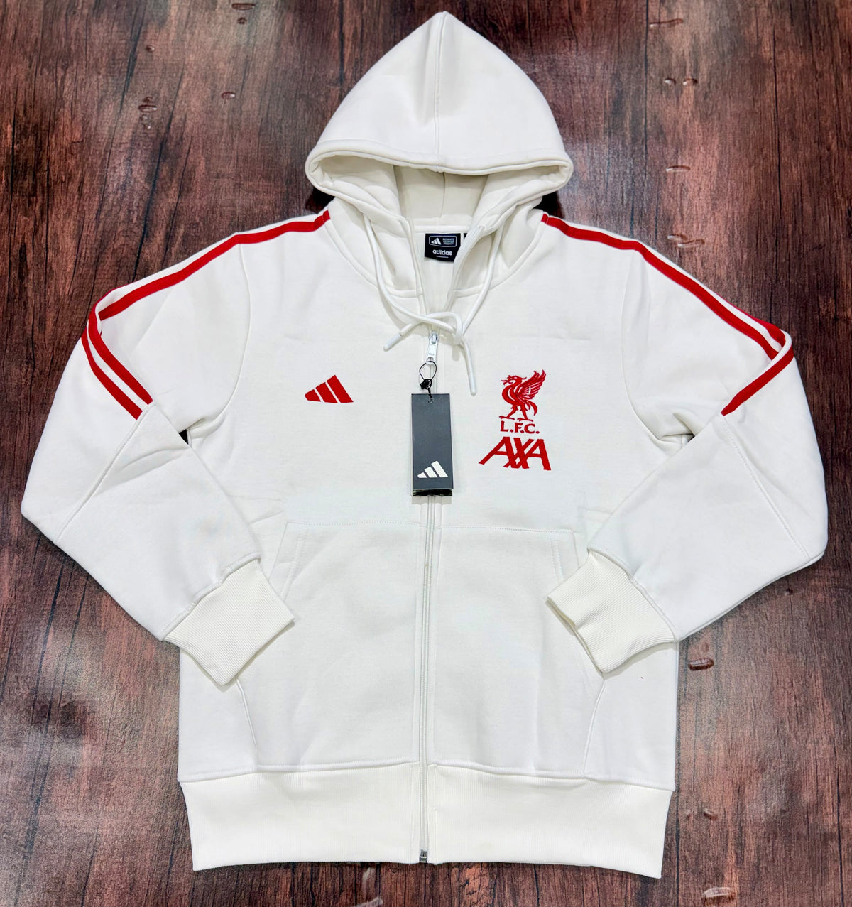 Adidas Originals Liverpool Anthem Unisex Cotton Fleece Zipper Hoodie
