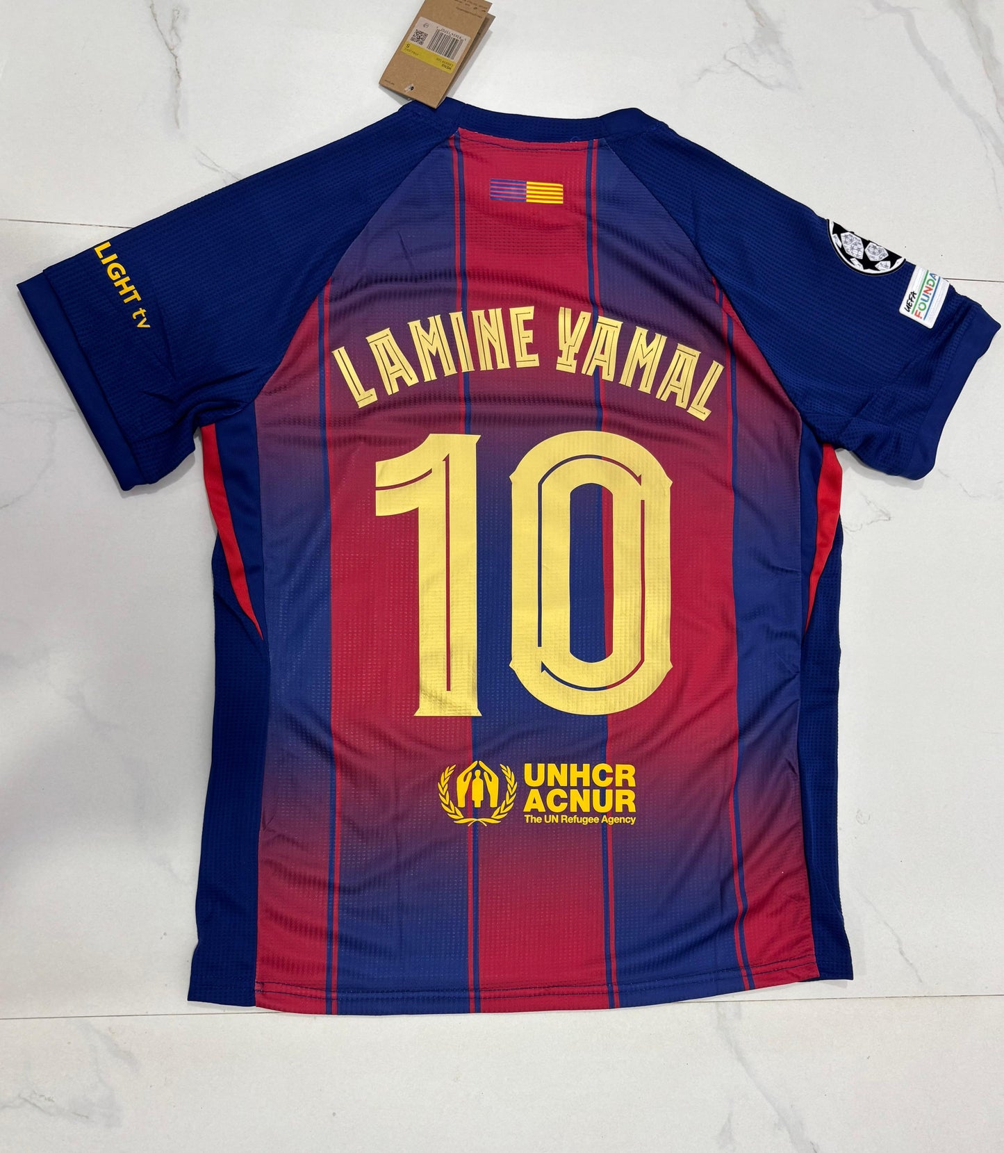 F. C. Barcelona 25/26 Lamine Yamal Home Jersey Stadium Edition without Shorts