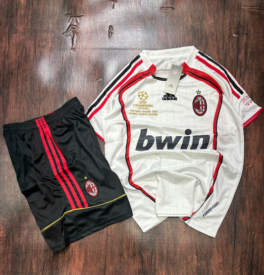 AC Milan Champions League The Final Athens 2007 Retro Away Jersey with Shorts