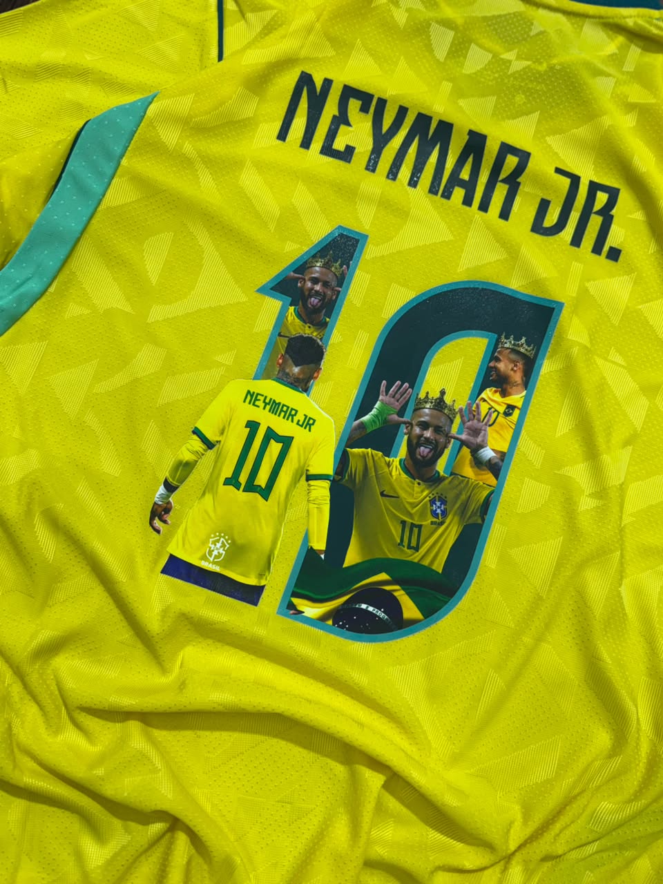 Neymar 10 Brazil 26 Home World Cup Player Edition Authentic Jersey without Shorts