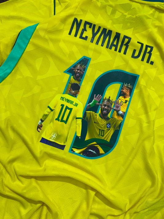 Neymar 10 Brazil 26 Home World Cup Player Edition Authentic Jersey without Shorts