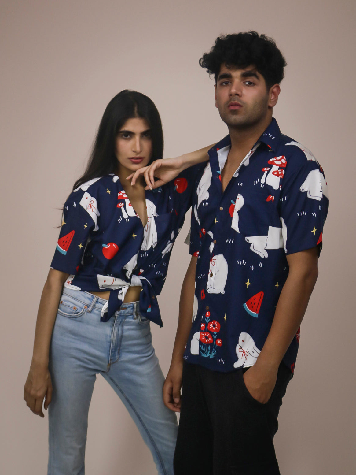 Art Edition Summer Cool Half Sleeve 100% Rayon Printed Unisex Shirt
