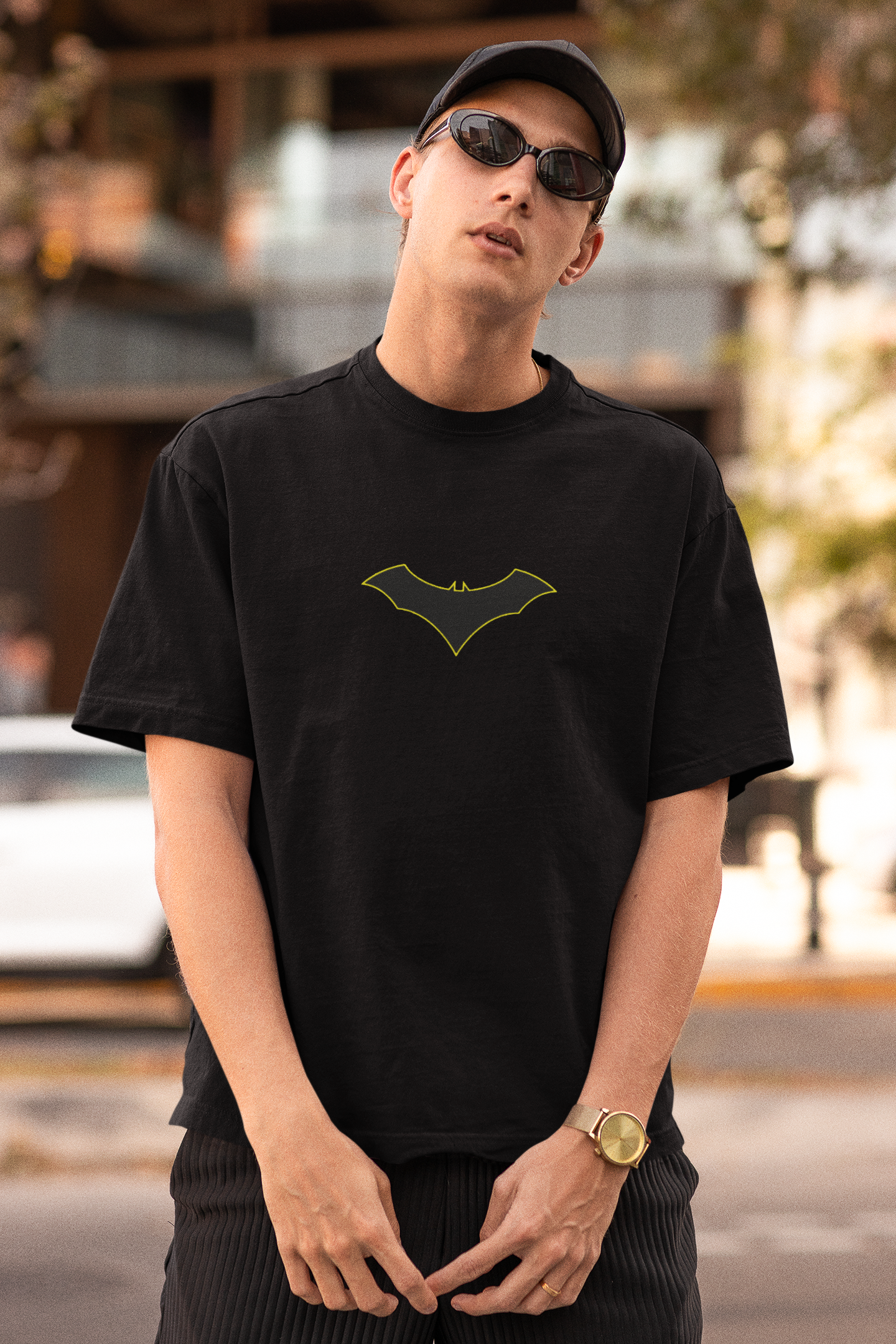 Batman Oversized 100% Cotton Printed Unisex T-Shirt